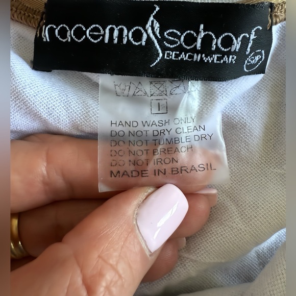 Iracema Scharf Luxury Brazilian Bikini Set S Gold Brown Bandeau Top & Bottom NWT - Picture 3 of 15